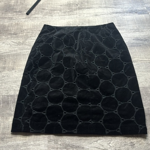 Boden Black Velvet Eyelet Circle Skirt - Picture 2 of 8